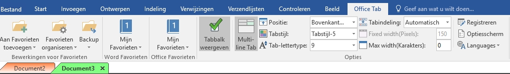 Office tab